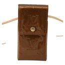 LOUIS VUITTON Monogram Vernis Green Cigarette Case Bronze M91156 Auth bs29785-13