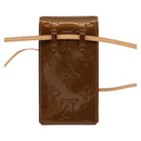 LOUIS VUITTON Monogram Vernis Green Cigarette Case Bronze M91156 Auth bs29785-2