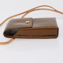 LOUIS VUITTON Monogram Vernis Green Cigarette Case Bronze M91156 Auth bs29785-4