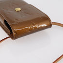 LOUIS VUITTON Monogram Vernis Green Cigarette Case Bronze M91156 Auth bs29785-6