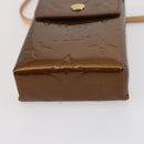 LOUIS VUITTON Monogram Vernis Green Cigarette Case Bronze M91156 Auth bs29785-5