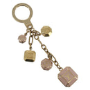 LOUIS VUITTON Porte Cles Cabochon Key Holder Gold Pink M66461 LV Auth bs29789-1