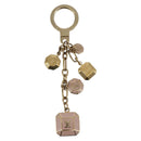 LOUIS VUITTON Porte Cles Cabochon Key Holder Gold Pink M66461 LV Auth bs29789-3