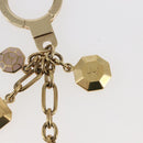 LOUIS VUITTON Porte Cles Cabochon Key Holder Gold Pink M66461 LV Auth bs29789-6