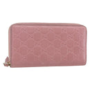 GUCCI GG Canvas Guccissima Long Wallet Leather Pink 410102 203887 Auth bs29790-1