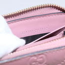 GUCCI GG Canvas Guccissima Long Wallet Leather Pink 410102 203887 Auth bs29790-12