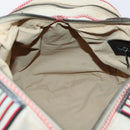 BOTTEGAVENETA Boston Bag Canvas Leather 2way Beige Auth bs29791-17