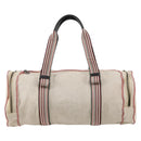 BOTTEGAVENETA Boston Bag Canvas Leather 2way Beige Auth bs29791-13