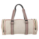 BOTTEGAVENETA Boston Bag Canvas Leather 2way Beige Auth bs29791-2