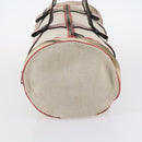 BOTTEGAVENETA Boston Bag Canvas Leather 2way Beige Auth bs29791-4