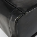 Gianni Versace Vanity Bag Leather Black Gold Auth bs29792-13