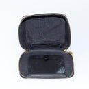 Gianni Versace Vanity Bag Leather Black Gold Auth bs29792-17
