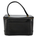 Gianni Versace Vanity Bag Leather Black Gold Auth bs29792-3