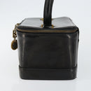 Gianni Versace Vanity Bag Leather Black Gold Auth bs29792-5