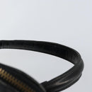 Gianni Versace Vanity Bag Leather Black Gold Auth bs29792-8