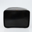Gianni Versace Vanity Bag Leather Black Gold Auth bs29792-9