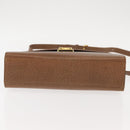 VALENTINO Hand Bag Leather 2way Brown Gold Auth bs29793-5