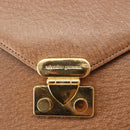 VALENTINO Hand Bag Leather 2way Brown Gold Auth bs29793-20