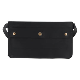 BURBERRY Waist Bag Leather Black Gold Auth bs29795 - 0