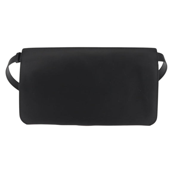 BURBERRY Waist Bag Leather Black Gold Auth bs29795