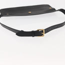 BURBERRY Waist Bag Leather Black Gold Auth bs29795-7