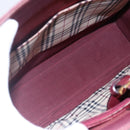 BURBERRY Tote Bag Leather Bordeaux Gold Auth bs29796-11
