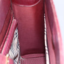 BURBERRY Tote Bag Leather Bordeaux Gold Auth bs29796-19