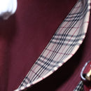 BURBERRY Tote Bag Leather Bordeaux Gold Auth bs29796-20