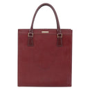 BURBERRY Tote Bag Leather Bordeaux Gold Auth bs29796-13
