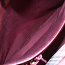 BURBERRY Tote Bag Leather Bordeaux Gold Auth bs29796-21