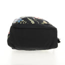 GUCCI flora Backpack Canvas Black Silver 353476 Auth bs29799-5