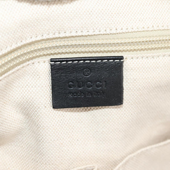 GUCCI flora Backpack Canvas Black Silver 353476 Auth bs29799