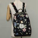 GUCCI flora Backpack Canvas Black Silver 353476 Auth bs29799-28