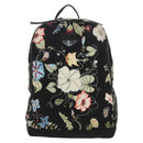 GUCCI flora Backpack Canvas Black Silver 353476 Auth bs29799-13