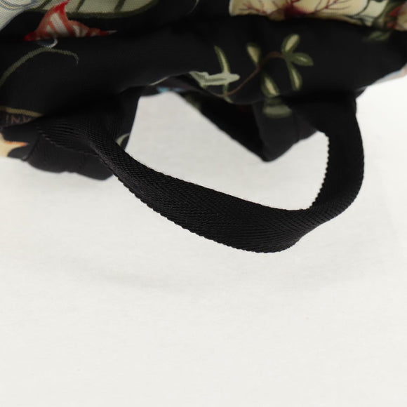 GUCCI flora Backpack Canvas Black Silver 353476 Auth bs29799