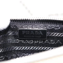 PRADA Schoudertas met kettingband Saffiano leer Wit Zilver Auth bs29803-18