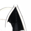 PRADA Schoudertas met kettingband Saffiano leer Wit Zilver Auth bs29803-20