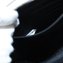 PRADA Schoudertas met kettingband Saffiano leer Wit Zilver Auth bs29803-12