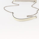 PRADA Schoudertas met kettingband Saffiano leer Wit Zilver Auth bs29803-7