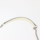 PRADA Schoudertas met kettingband Saffiano leer Wit Zilver Auth bs29803-8