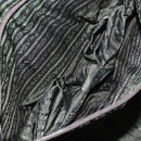 PRADA Boston Bag Canvas Leather Brown Red Silver Auth bs29804-25