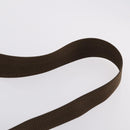 PRADA Boston Bag Canvas Leather Brown Red Silver Auth bs29804-14