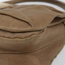 Salvatore Ferragamo Vala Shoulder Bag Leather Brown Gold Auth bs29808-14