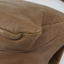 Salvatore Ferragamo Vala Shoulder Bag Leather Brown Gold Auth bs29808-16