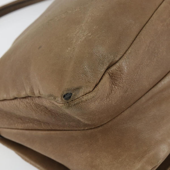 Salvatore Ferragamo Vala Shoulder Bag Leather Brown Gold Auth bs29808