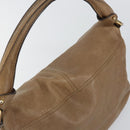 Salvatore Ferragamo Vala Shoulder Bag Leather Brown Gold Auth bs29808-6