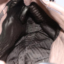 PRADA Shoulder Bag Leather Beige Silver Auth bs29809-21