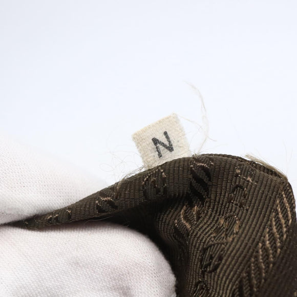 PRADA Shoulder Bag Leather Beige Silver Auth bs29809