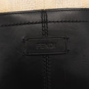 FENDI Pecan Canvas Tote Bag Canvas Leather Beige Black gold Auth bs29810-18