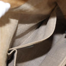 FENDI Pecan Canvas Tote Bag Canvas Leather Beige Black gold Auth bs29810-26